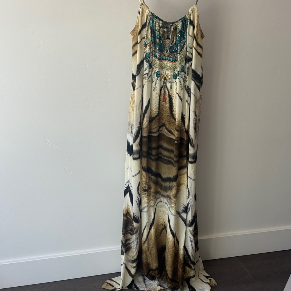 INTERMIX Multicolor Maxi Dress with Jewel Accents